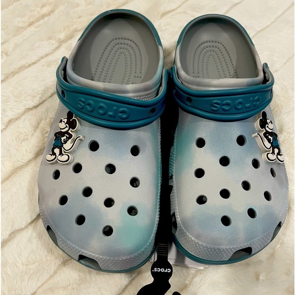 Disney Shoes - 𝅺*NEW* Crocs Disney Parks Mickey Mouse tie-dye Blue Adult w/ Jibbitz UNISEX